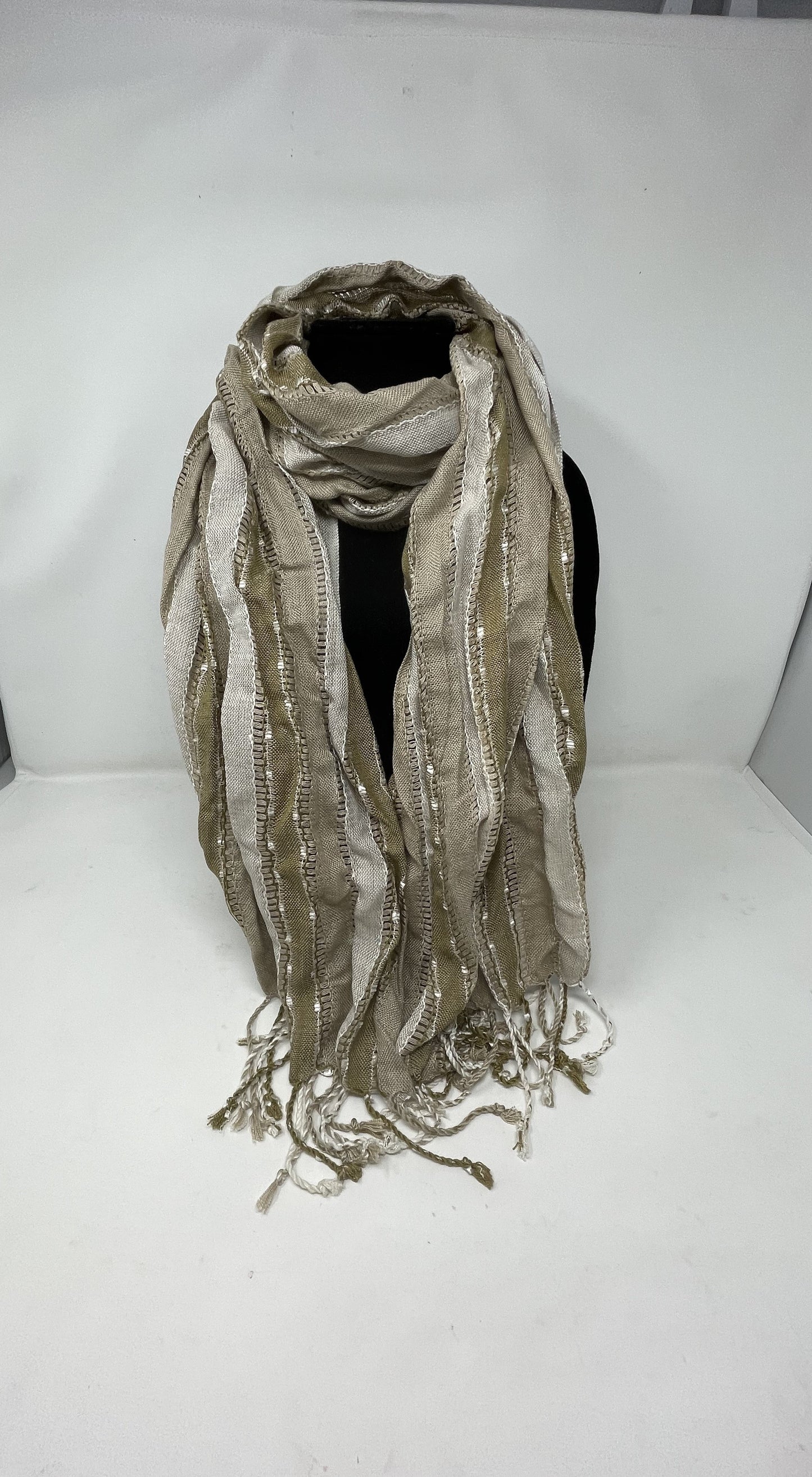 Natural Colors Stripes Lightweight Fashion Scarf
