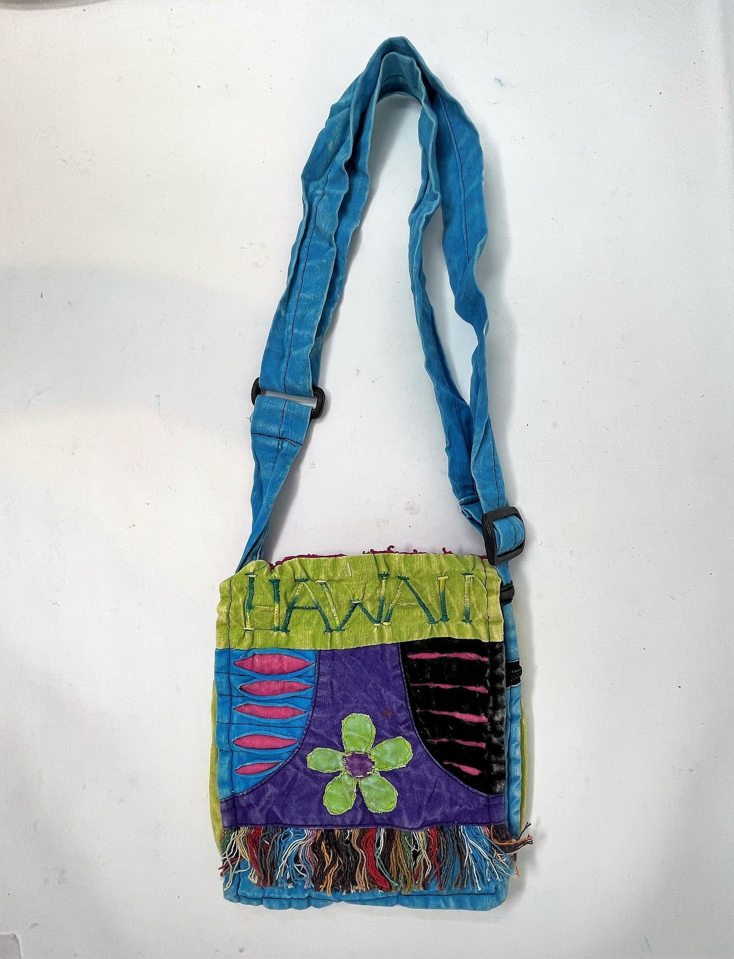 Happy Flower Patchwork Handmade Cotton Crossbody/Shoulder Bag - Hawaii Pear