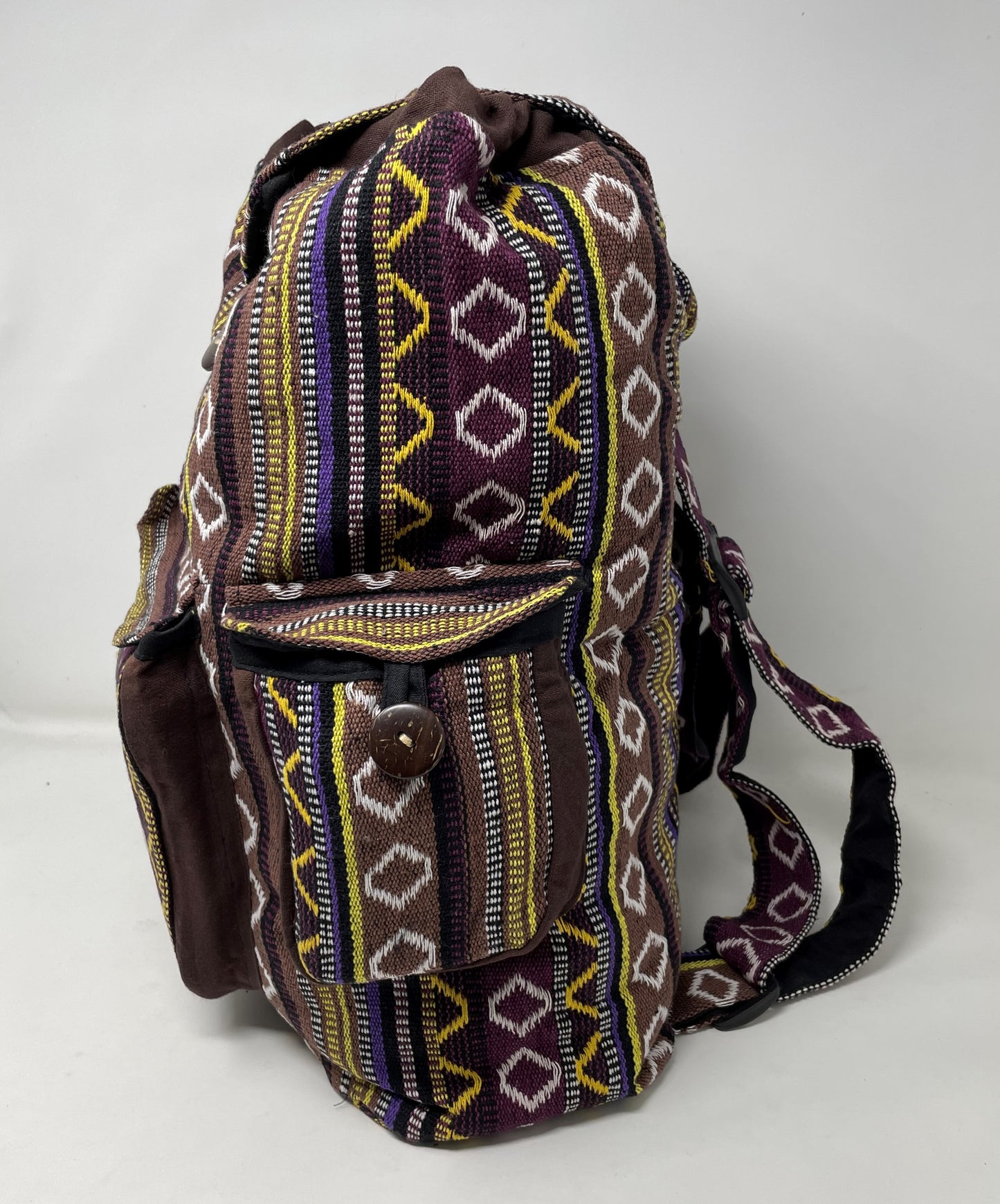 Gehry Woven Fabric Back Pack Multi Pockets - Beautiful Colorful Design