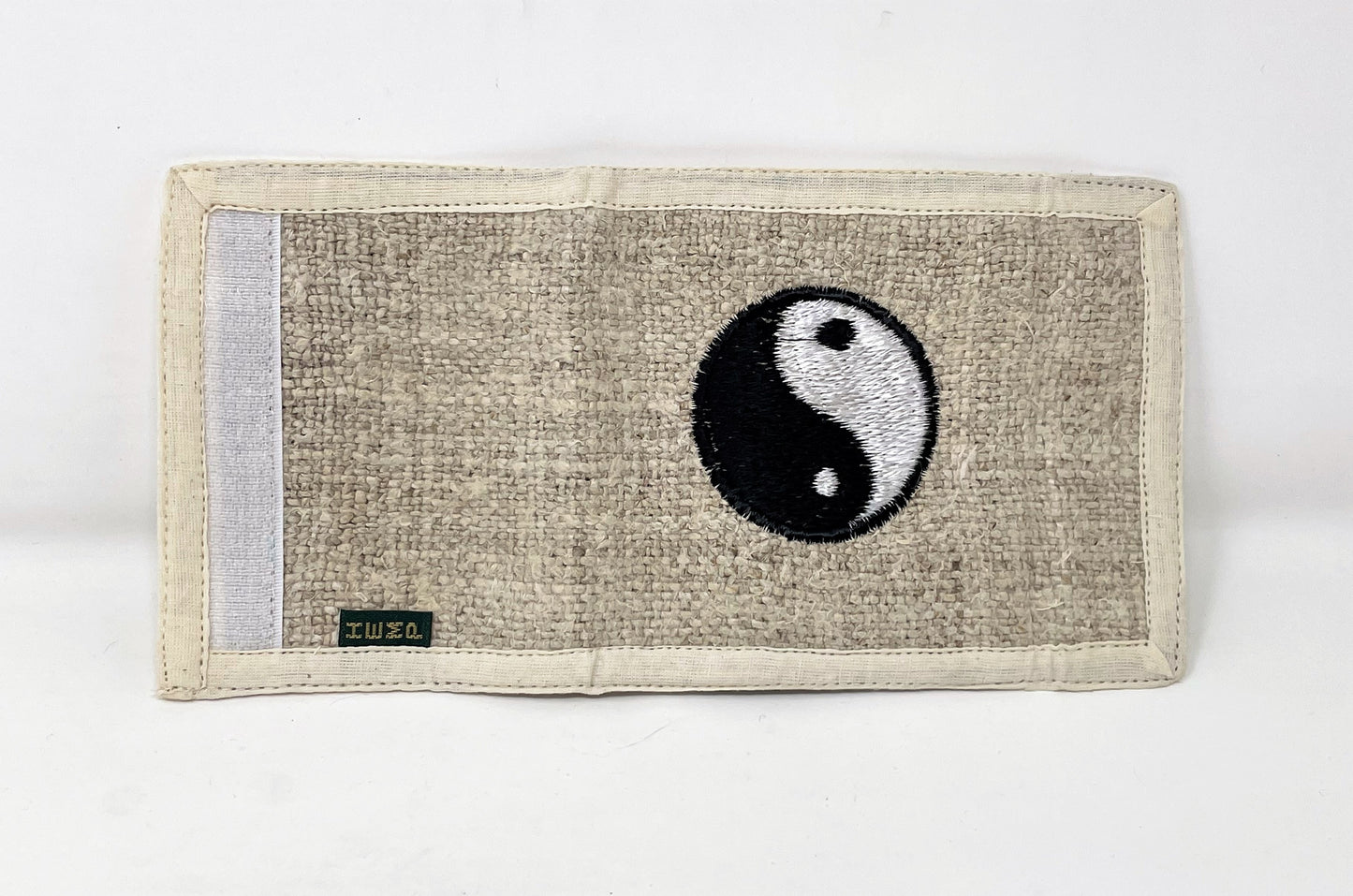 Organic Pure Hemp Handmade Trifold Wallet - Ying/Yang Design