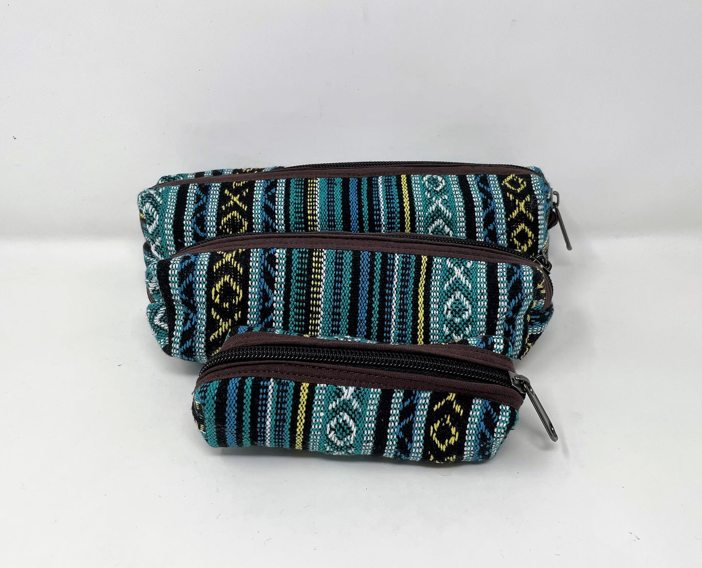 Himalayan Multicolor Hemp Bags 3 Nestle Pouches w/Zippers