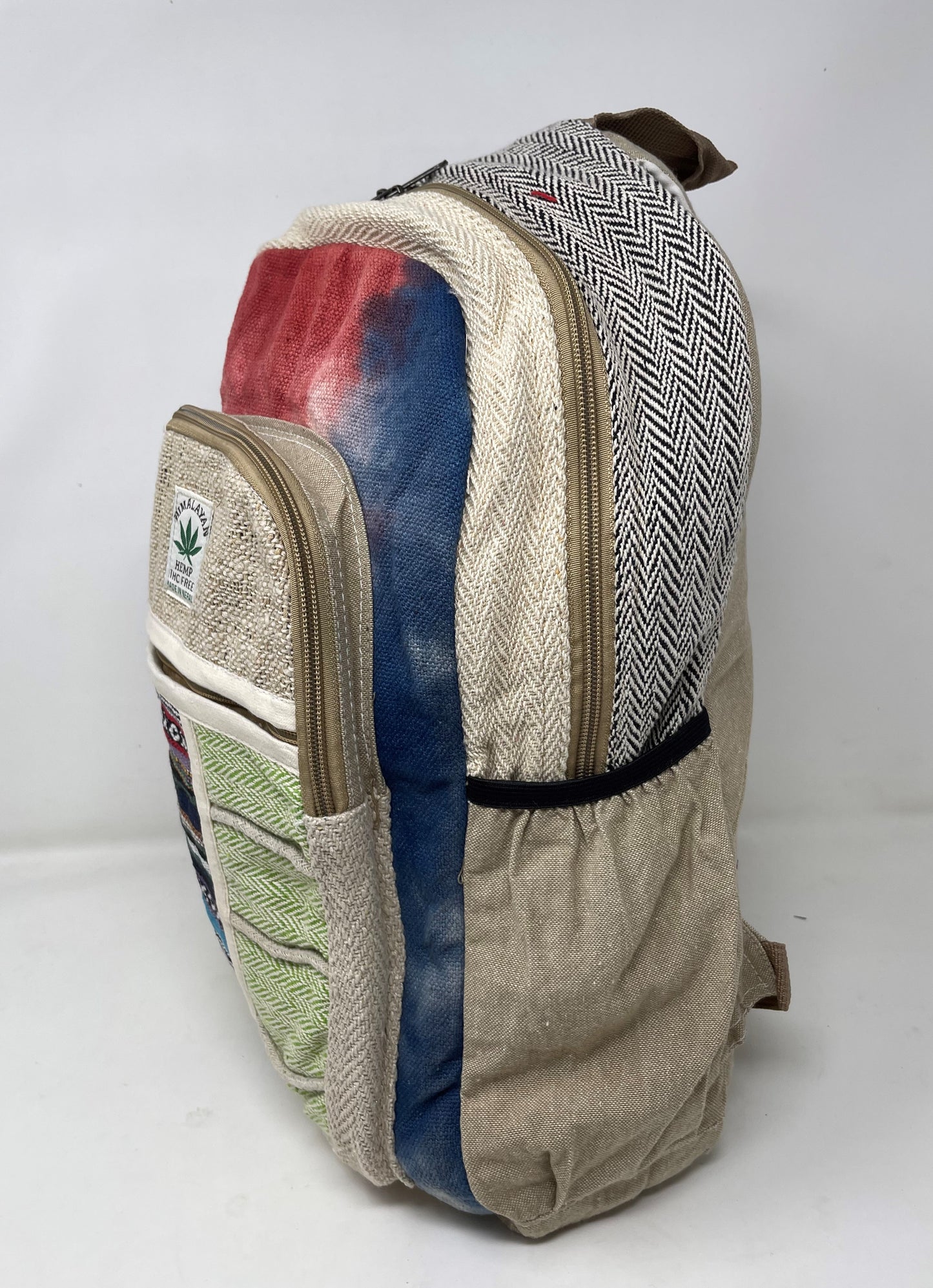 Unique 100% Himalaya Hemp Backpack Hippie Backpack w/Laptop Sleeve