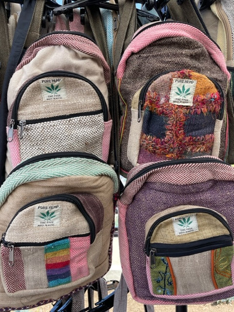 Hemp Handbag - Crossbody "School" Bag, Patterns vary, we choose