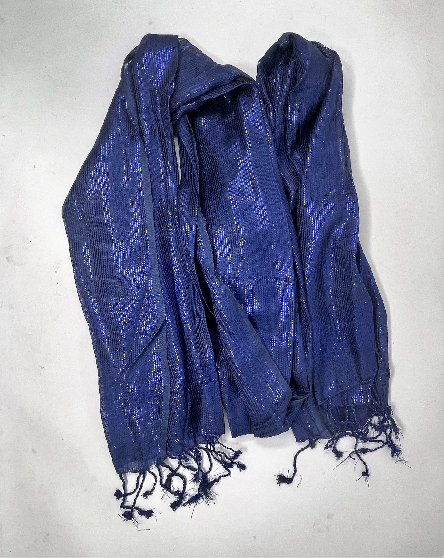 Best Blue with Blue Shimmering Accents Thin & Lightweight Fashion Scarves