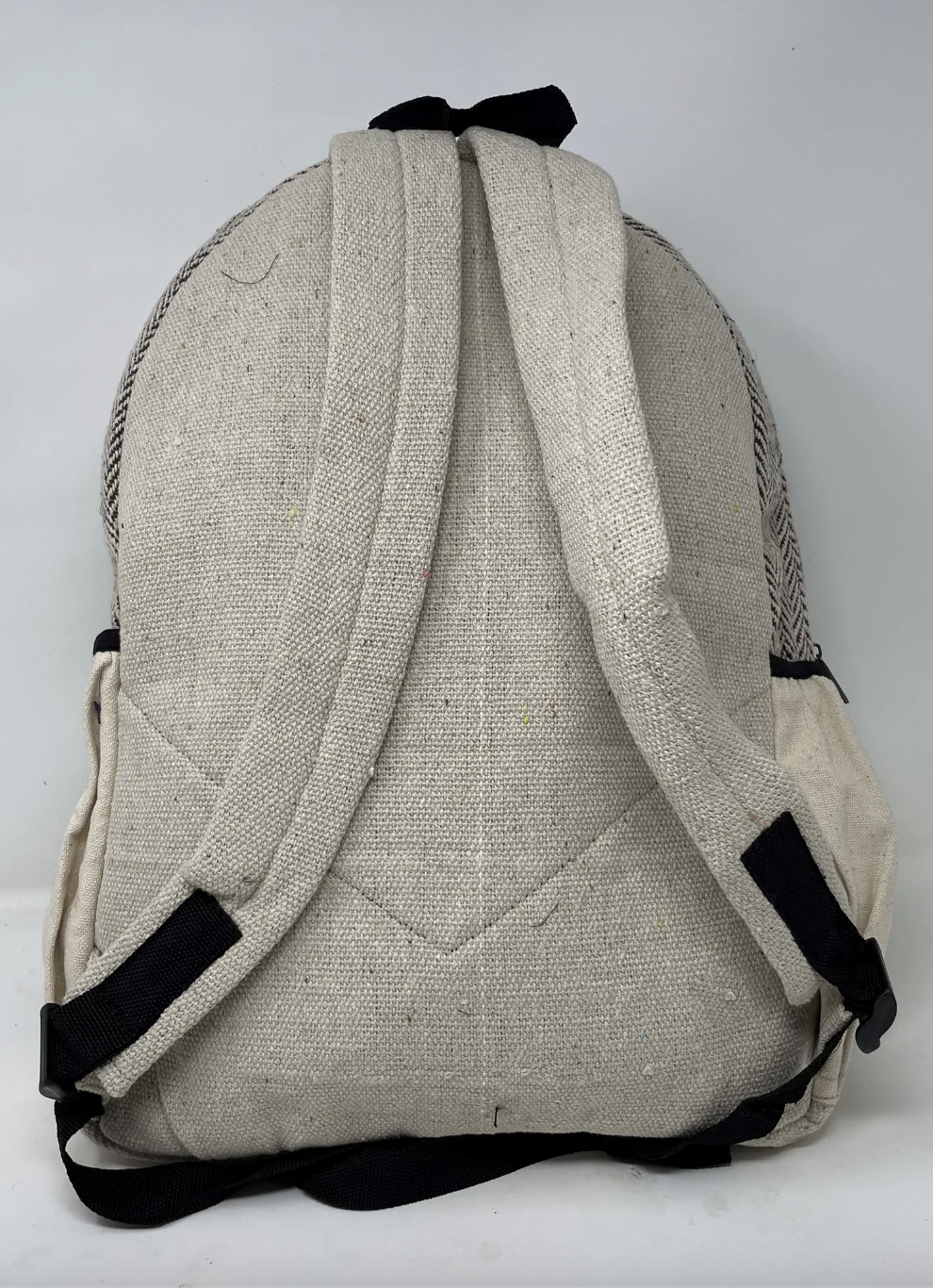 Large Multi Pocket Hemp Backpack - Teal Teardrop